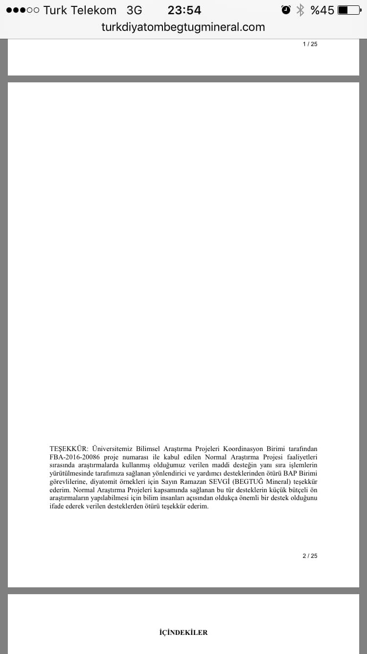 ( Diatomlu Ürünümüz ) Radyo Aktif Gaz Sızıntısı Kesme ve Ameliyathane ve Laboratuvarda Kimyasal Atık Toparlama İçin İstanbul Üniversitesine Yapmış Olduğumuz Turko- 20 Olur Almış, Üniversite Yapmış Olduğu 2016 tarihli Raporunda Bilim İnsanı Ramazan Sevgi'