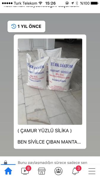 Diyatomlu Toprak, Zehirsiz Kokusuz % Yüz Saf Doğal Bir Çeşit Kildir. Diatom Toprağı Bir Çok Sektörlerde Ham Madde Ara Ürün ve Yardımcı Malzeme Olarak ve Yara, Yanık, Eksema, Çıban, Mantar, Cilt Yarası, Kaşıntı ve Benzerlerin İyileşmesi İçin Kullanılır.